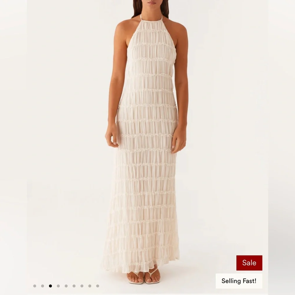 Peppermayo Ivory Strapless Halter Maxi Dress - Picture 5 of 8